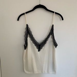 Zara knit top with lace lining